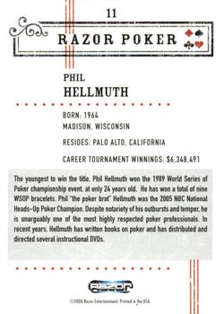 2006 Razor Poker #11 Phil Hellmuth Back